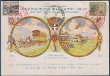 1931 - Francia-Esposizione Filatelica-Cartolia Ufficiale via aerea per il Belgio
