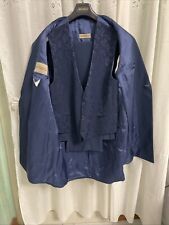 Carlo Pignatelli abito uomo Cerimonia Giacca Pantaloni Gilet Cravatta Blu tg 56