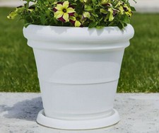 Vaso Tondo Campana Liscia doppio bordo in Resina Ø50/55/65/90cm SIMIL TERRACOTTA