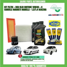 KIT TAGLIANDO +  CANDELE FIAT 500/YPSILON/PANDA 169/PUNTO - 1.2/1.4 BENZINA