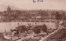 SVIZZERA - Geneve - Vue sur la Ville et la Rade - Foto Cartolina 1922