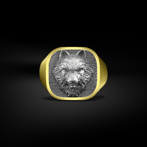 Anello uomo fenrir lupo - anello, il