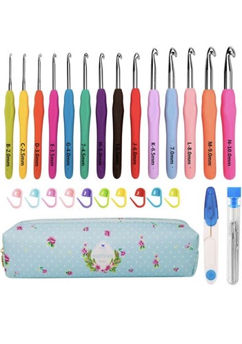 Set aghi uncinetto - set, misure