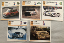 De Agostini - 5 Cards/Schede Tecniche - Auto Rally Inglesi - Spedizione Gratuita