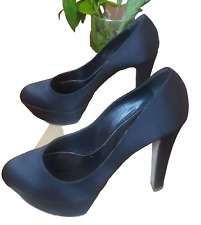 POMPE SERGIO ROSSI TACCO ALTO RASO NERO tg 38/8