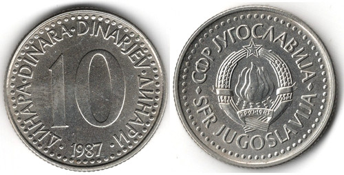 Jugoslavia dinara 1987 - jugoslavia, dinara,