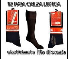 12 PAIA CALZA LUNGA UOMO calze