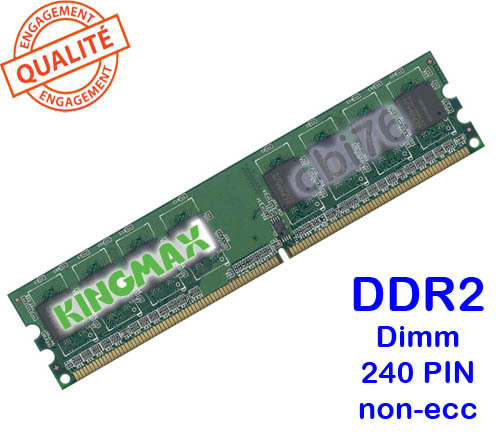 Mémoire 512mo ddr2 pc2 5300u - 512mo, pc2-5300u