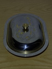 Burriera vintage metallo oro e acciaio anni 70