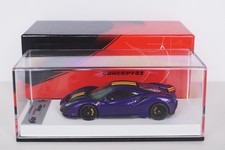 BBR SPECIAL FERRARI 488 PISTA VIOLA AL HUMAD, BASE IN PELLE, 1 di 19, 1:43,CONFEZIONE ORIGINALE,MIB