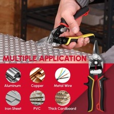 FRECCIA 8 Pollici Stagno Snips per Taglio Lamiera CR-V Acciaio Aviazione Snip Dritto