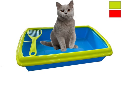 Lettiera gatti rettangolare - gatti,