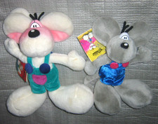 2 Vintage Diddl Mouse Plush