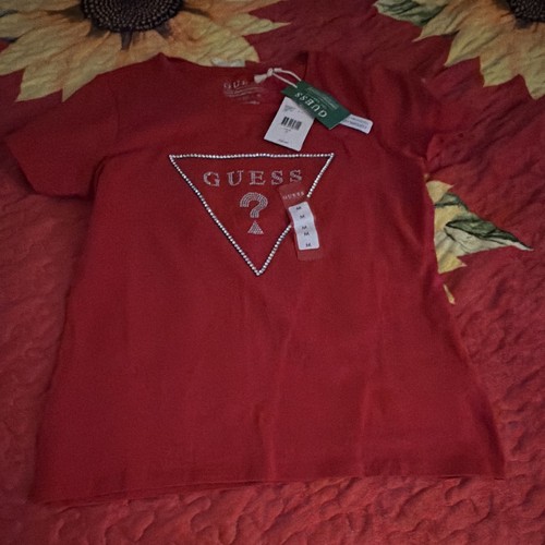 Shirt guess rossa jersey - in,