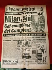 Giornale - La Gazzetta Dello Sport 25 Maggio 1989 - Milan Campione Europa Steaua