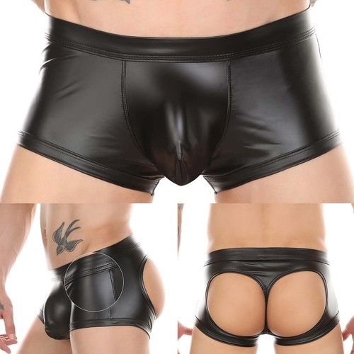 Slip boxer wetlook nero borsa - wetlook,