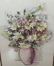 Quadro Dipinto Vaso Con Fiori