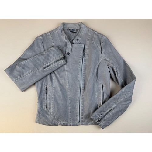 Giacca moto edgy grigio - giacca,