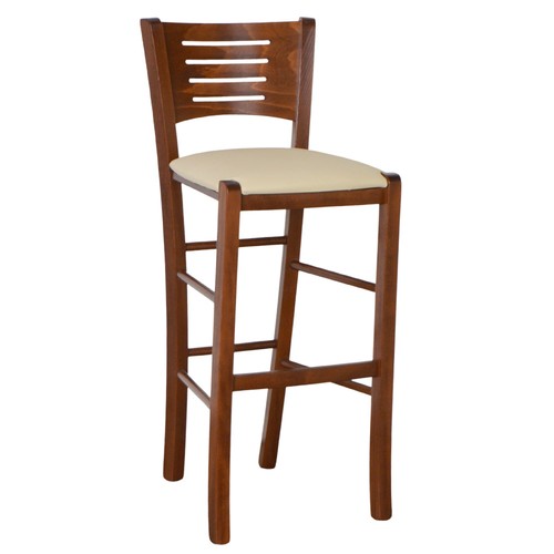 Sgabello verona legno noce - sgabello,