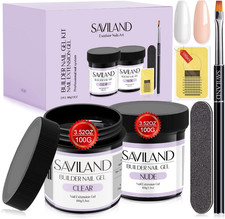 Kit Gel Ricostruzione Unghie - Gel Trasparente Nudo Duro, Kit Manicure per Esten