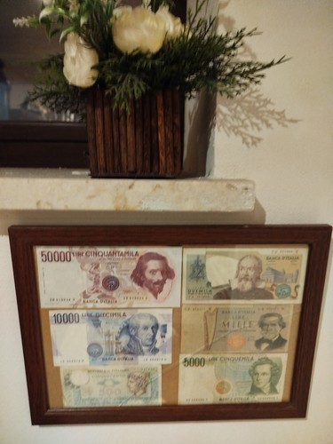 Quadro con banconote - con, lire