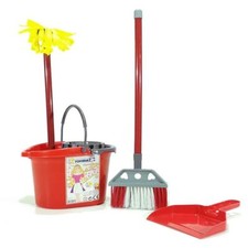 Mocio scopa paletta set di pulizia giocattolo per bimbi gioco bambini h 52