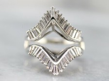 22ct white baguette cut - white,