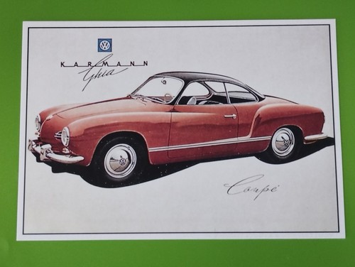Cartolina epoca karmann - d'epoca, vw