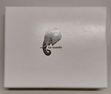 COFANETTO IN LEGNO PER ONCIE ARGENTO SOMALIA ELEFANTI ELEPHANT SILVER OZ