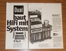 Rara Pubblicità Vintage DUAL SYSTEM 3000 HiFi Scaffale 1977