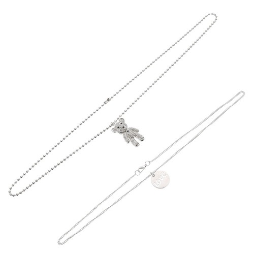 Set strass bear charm - set,