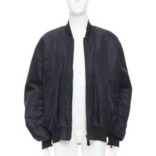 YVES SALOMON HOMME giacca bomber oversize foderata in vera pelliccia marrone FR46 S
