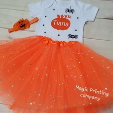 Costume vestito zucca bambina