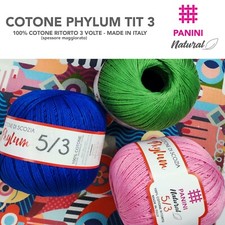Gomitolo FILO DI SCOZIA 100gr N° 3 100% COTONE ritorto UNCINETTO Made in Italy