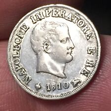 NAPOLEONE RE D'ITALIA 10 SOLDI 1810 MILANO MONETA ARGENTO BONAPARTE COINS