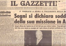 I2 IL GAZZETTINO N.16 ANNO 78 DEL 19/1/1964 SEGNI SODDISFATTO DEL VIAGGIO IN USA