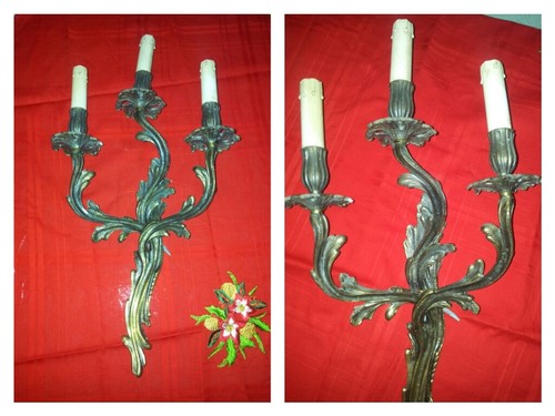 Vecchio applique ottone - in,