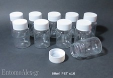 contenitori flaconi plastica PET 60ml x10 barattoli tappo vite cosmetica creme