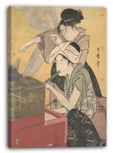 Tela cornice kitagawa utamaro - tela/cornice,