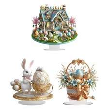 Centrotavola di Ornament di Pasqua 2d cartello acrilico per il compleanno