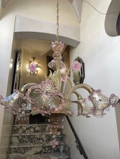 Vintage lampadario  rose gold , Murano, Venezia