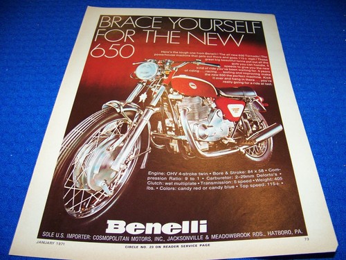 1971 benelli 650 tornado - benelli,