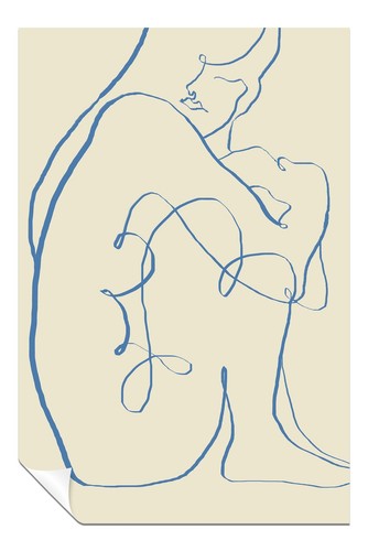 Poster artistico linea - , blu