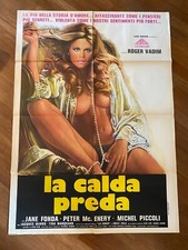M,MANIFESTO LA CALDA PREDA Jane Fonda La Curée Vadim Michel Piccoli Poster girl