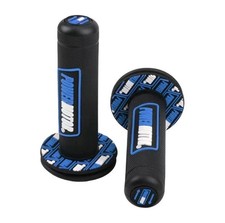 Manopole moto universali 22mm antiscivolo in gomma per cross e scooter Nero blu