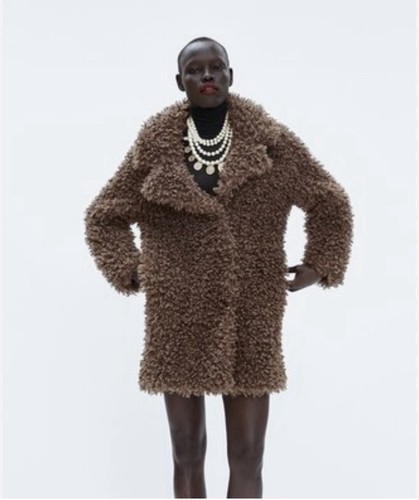 Zara outerwear brown fluffy - outerwear,