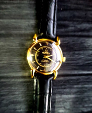 Raro Orologio Uomo Svizzero Roamer Brevete Manuale Oro Nero✨