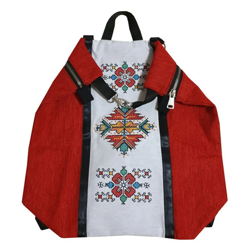 Zaino tessuto rosso - rosso, e