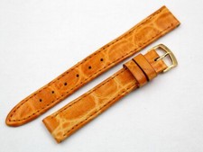Strap Band Citizen Giallo Ocra Fibbia Gold 14/12mm Genuine Leather Luxury