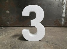 Numero di polistirolo: 13x3 cm